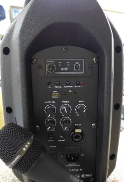 60w PA with wireless microphone